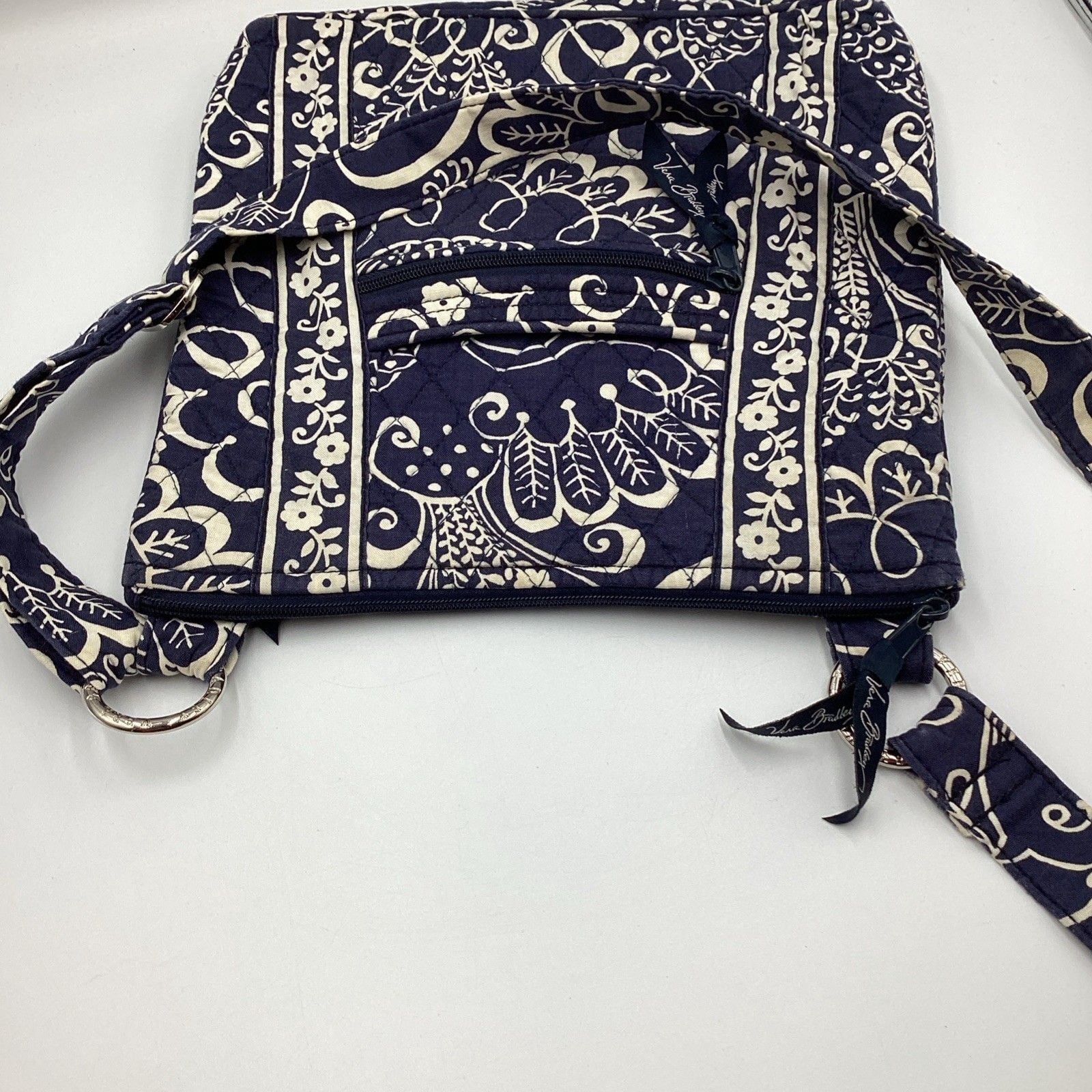 Vera Bradley Hipster Crossbody “Twirly Birds” Navy Blue Retired Pattern 10