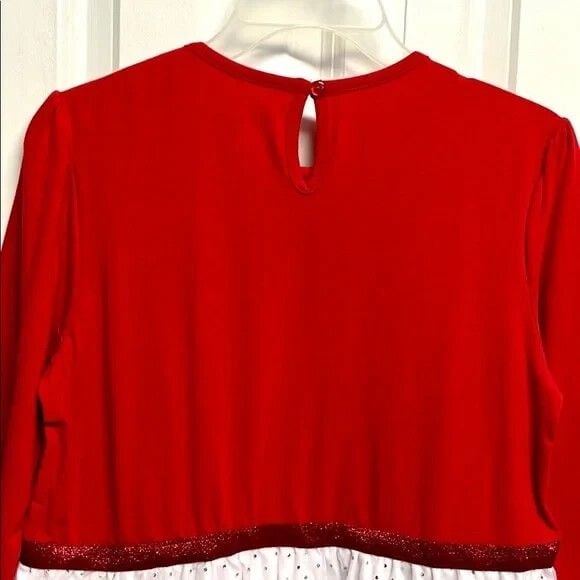 NEW Magical Season Red White Holiday Dress Child Size S 6/7 NWT 6