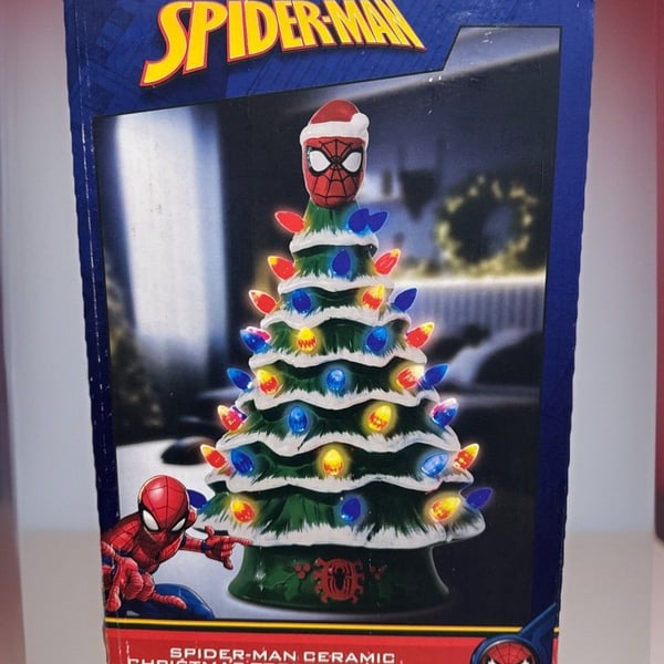 Spiderman Light Up Ceramic Holiday Christmas Tree Tiktok Miles Morales Limited