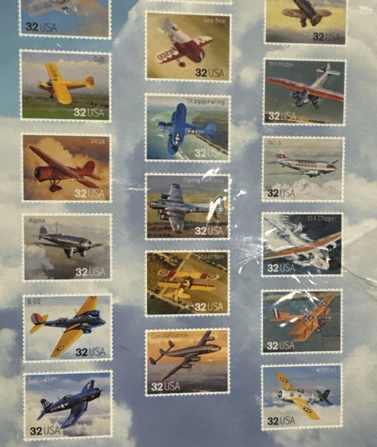 2pk USPS Classic American Aircraft XL Postcards Air Force Farmable Gallery Wall 7