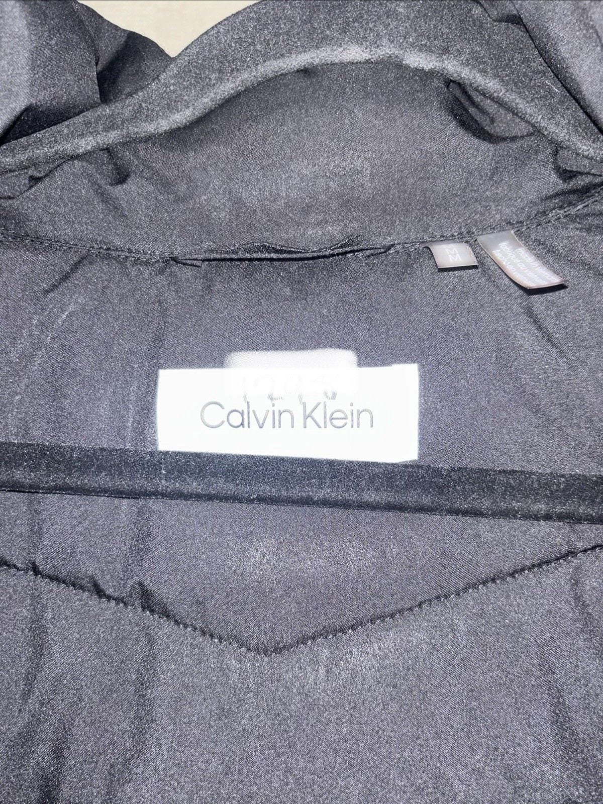 Calvin Klein Performance Womens Black Hooded Puffer Jacket Quilt M 8
