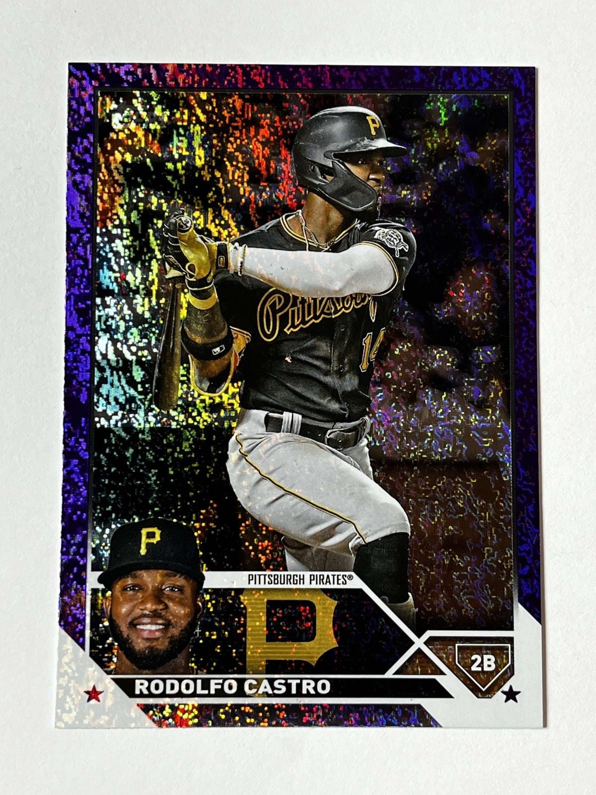 Rodolfo Castro 2023 Topps Chrome #484 Purple Refractor /799 Pittsburgh Pirates 1