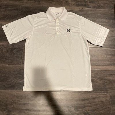 Antigua Hawaii Rainbow Warriors Polo Shirt Mens Medium M White Golf Performance 2