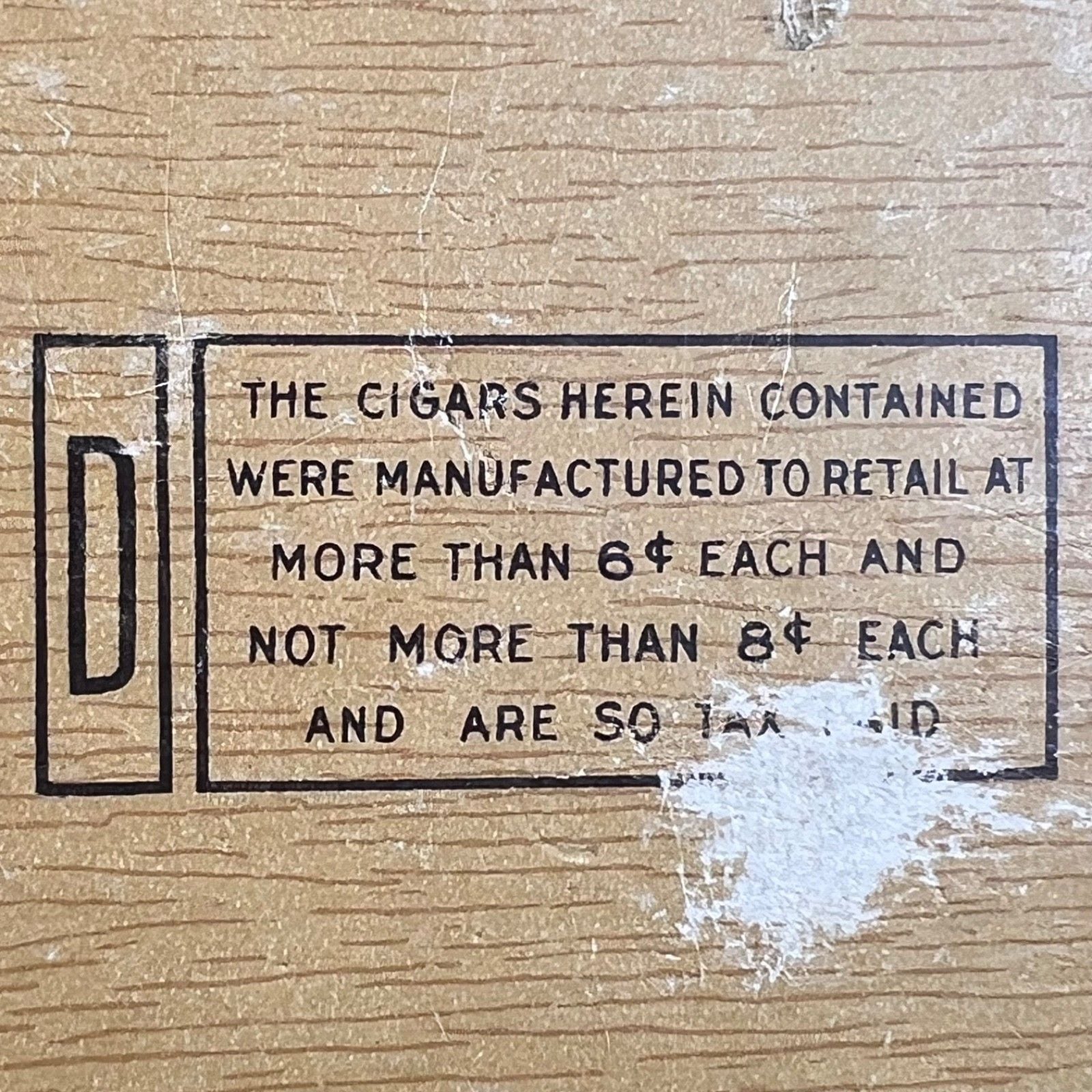 VTG 1950s Tampa Nugget Sublimes Mild Cigar Box 2 for 15 cents Empty 9