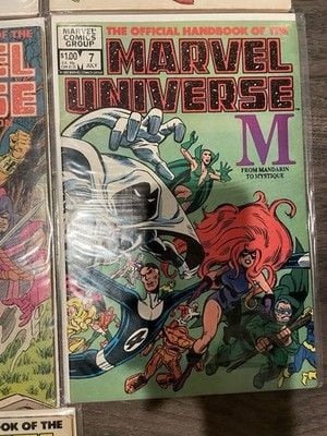 Marvel Universe Comic Book Lot of 17 Vintage 1985 Encyclopedia Like 13