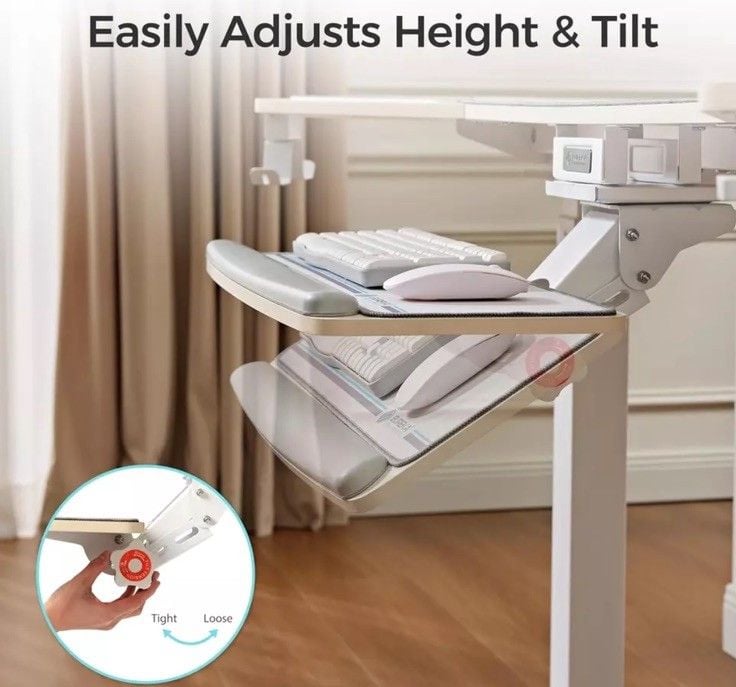 Herman Miller TL Series Office Desk Adjustable Swivel Keyboard Support 5