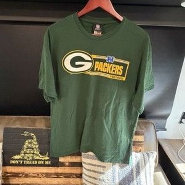 NFL Team Apparel Green Bay Packers NFL Football T-Shirt Shirt XL Green Yellow