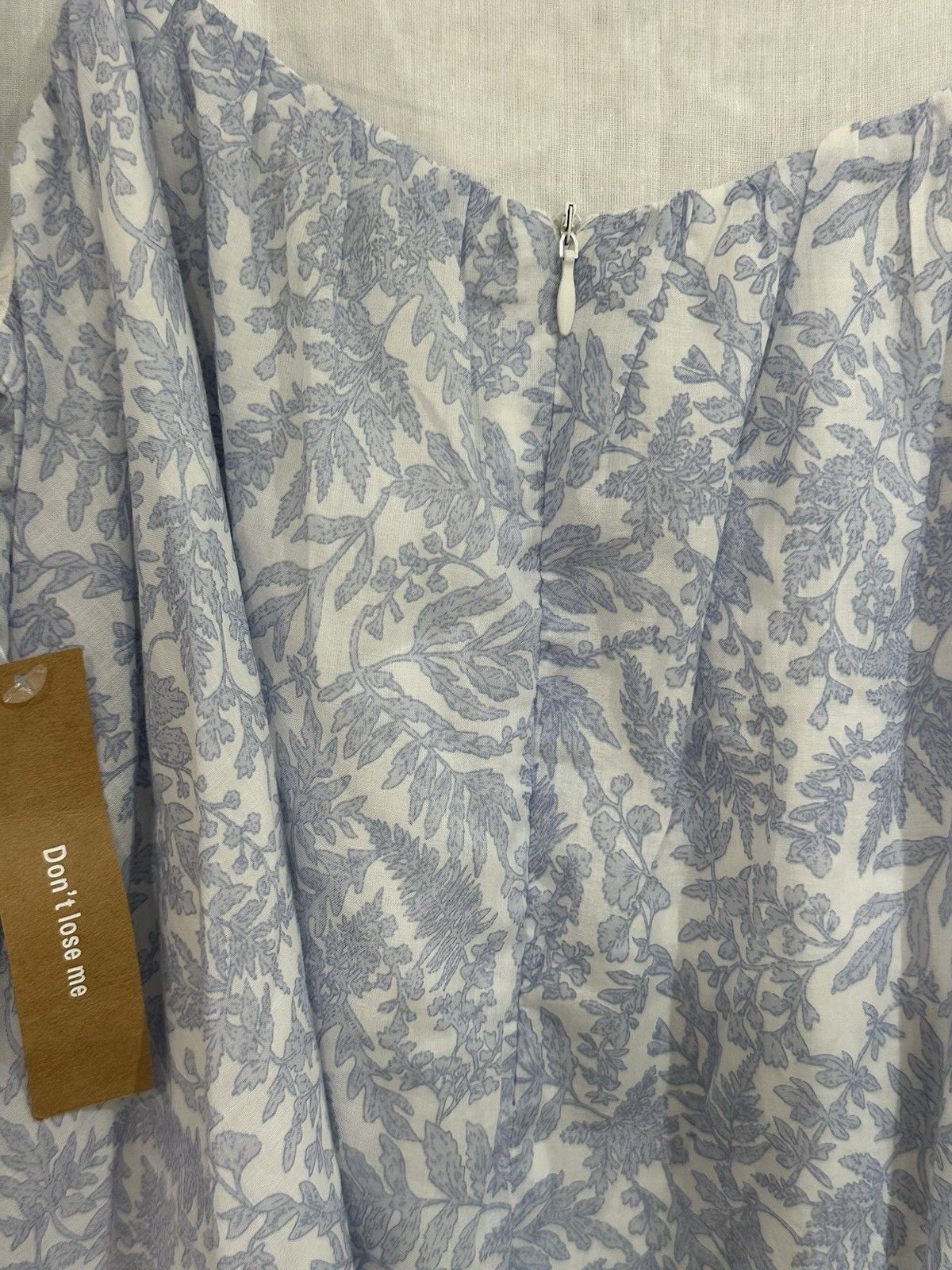 Kourt Floral Blue Dress Size M New 11