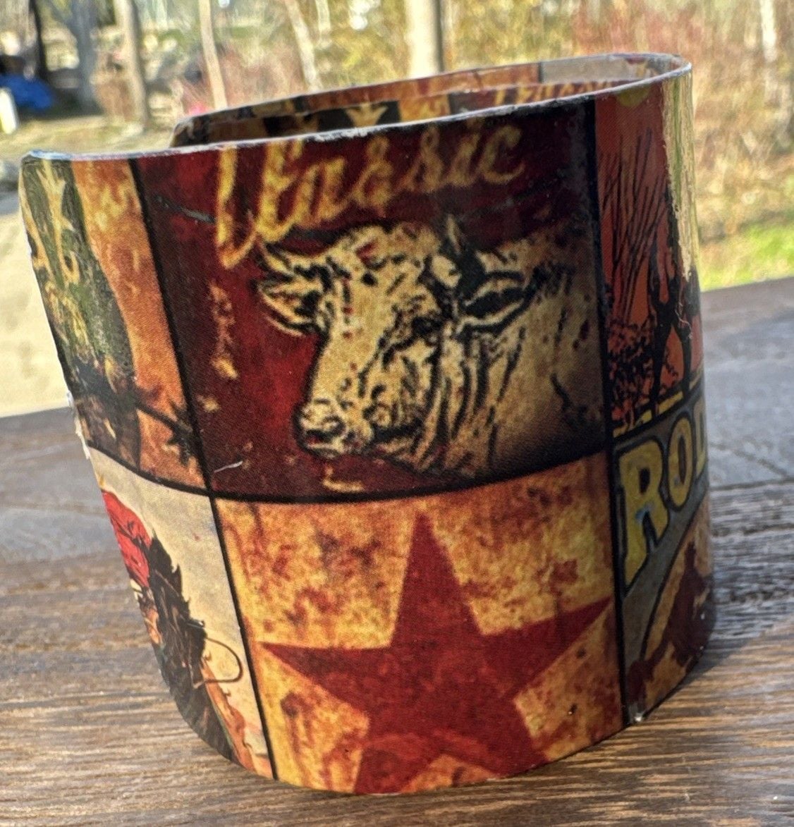 Western Cowboy Movie Bracelet Bangle Cuff Texas Rodeo Gunslinger Artisan Made 6