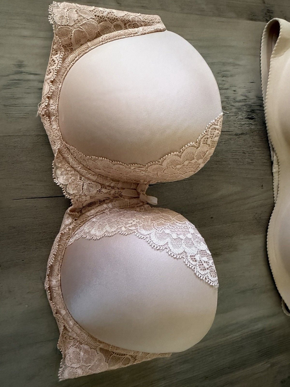 Victoria’s Secret Bra Lot 34D 36C Strapless Push Up Lace Black Nude Bundle 6