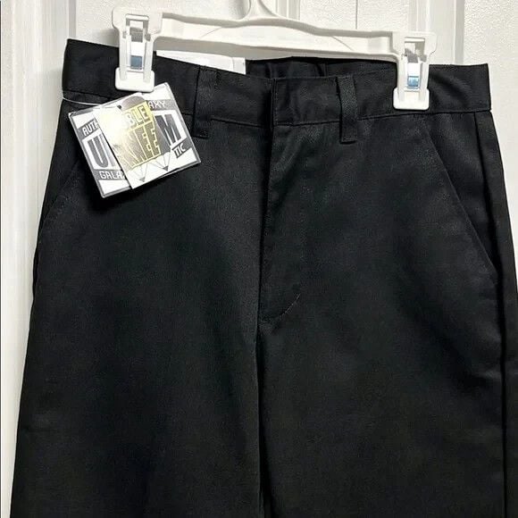 Galaxy Black School Uniform Khaki Pants Size 8 NWT 3