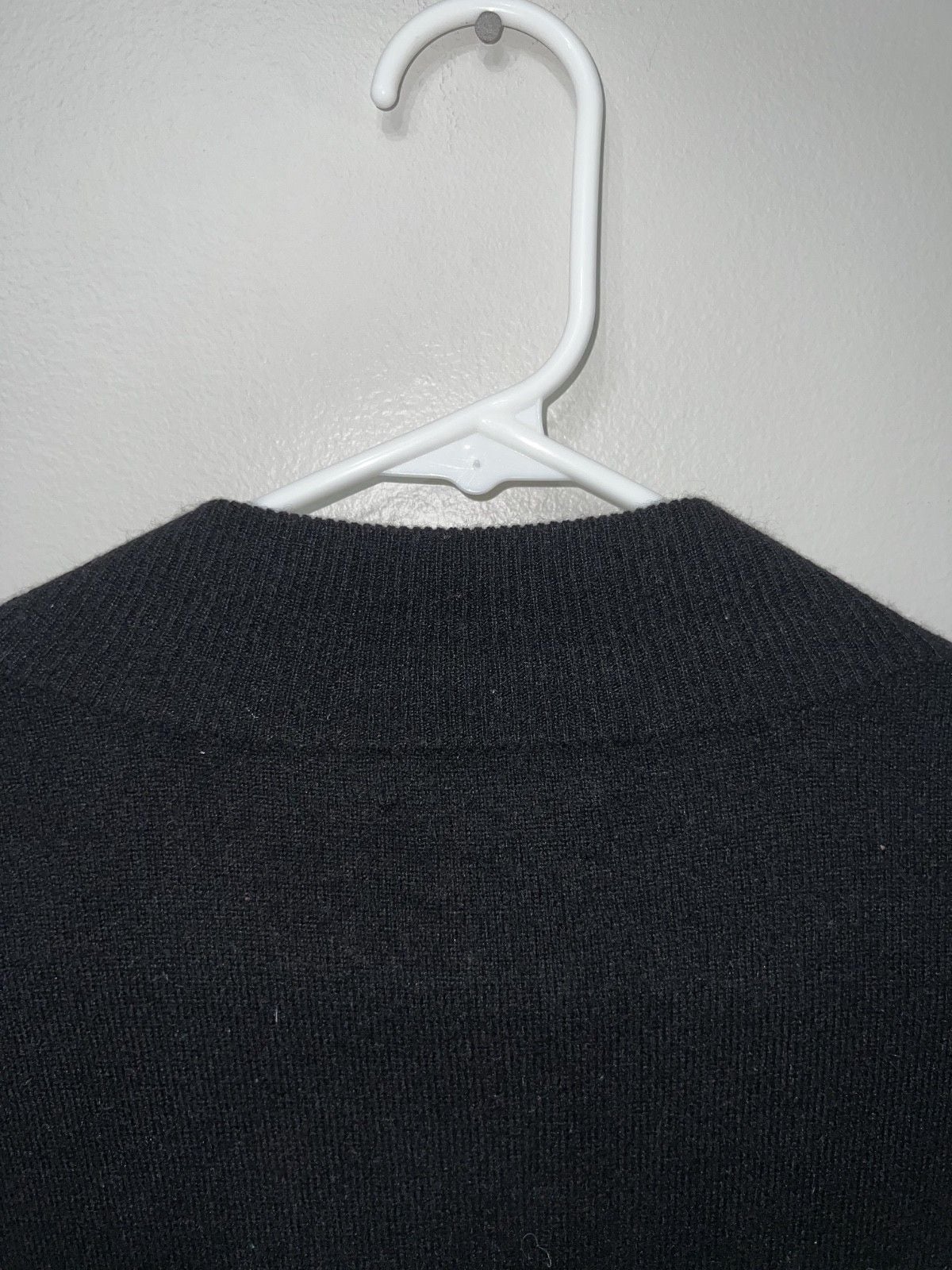 Peter Millar Men’s 1/4 Zip Mock Neck Merino Wool Knit Sweater Black XL 8
