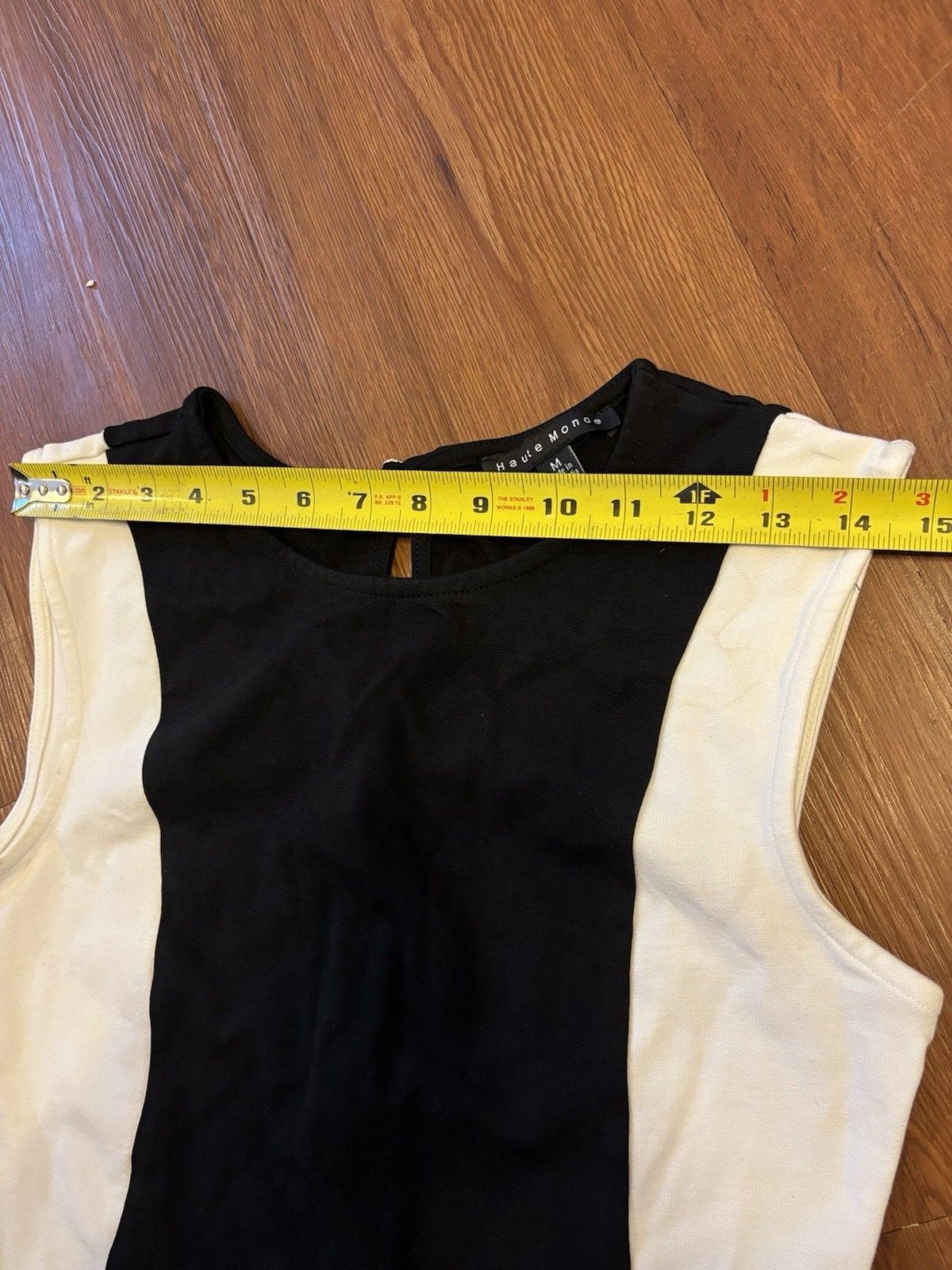 Haute Monde Women’s Bodycon Dress Size M Black White Stretch Free Shipping 9