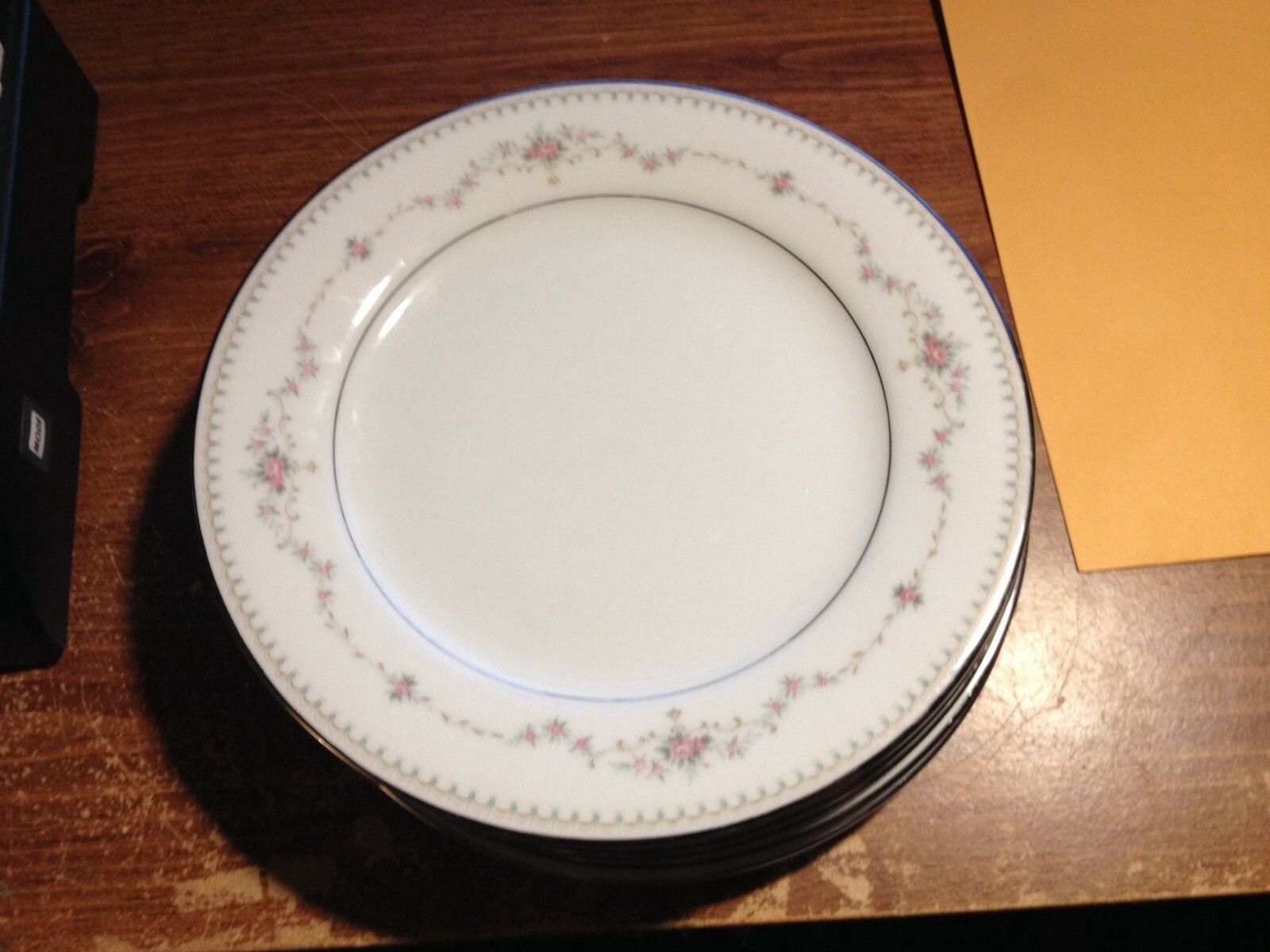 Vintage Noritake 6102 FAIRMONT Platinum Trim SALAD PLATE 8.25" Replacement Roses 1