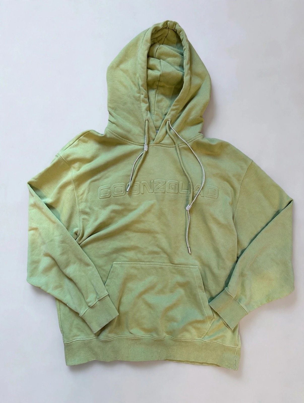Goonzquad Hoodie Mens Size L Green Embossed Logo Pullover 2