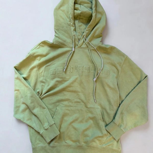 Goonzquad Hoodie Mens Size L Green Embossed Logo Pullover