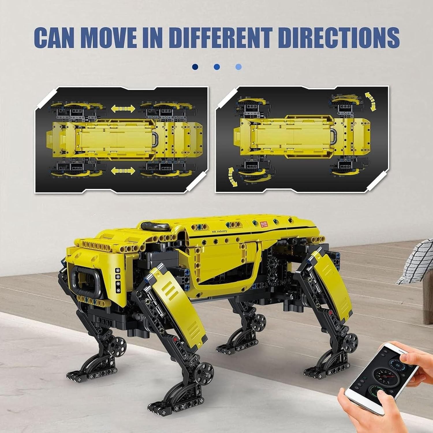 Mould King 15075 RC App‑Programmable Four‑Legged Robot Dog Building Blocks Set 3