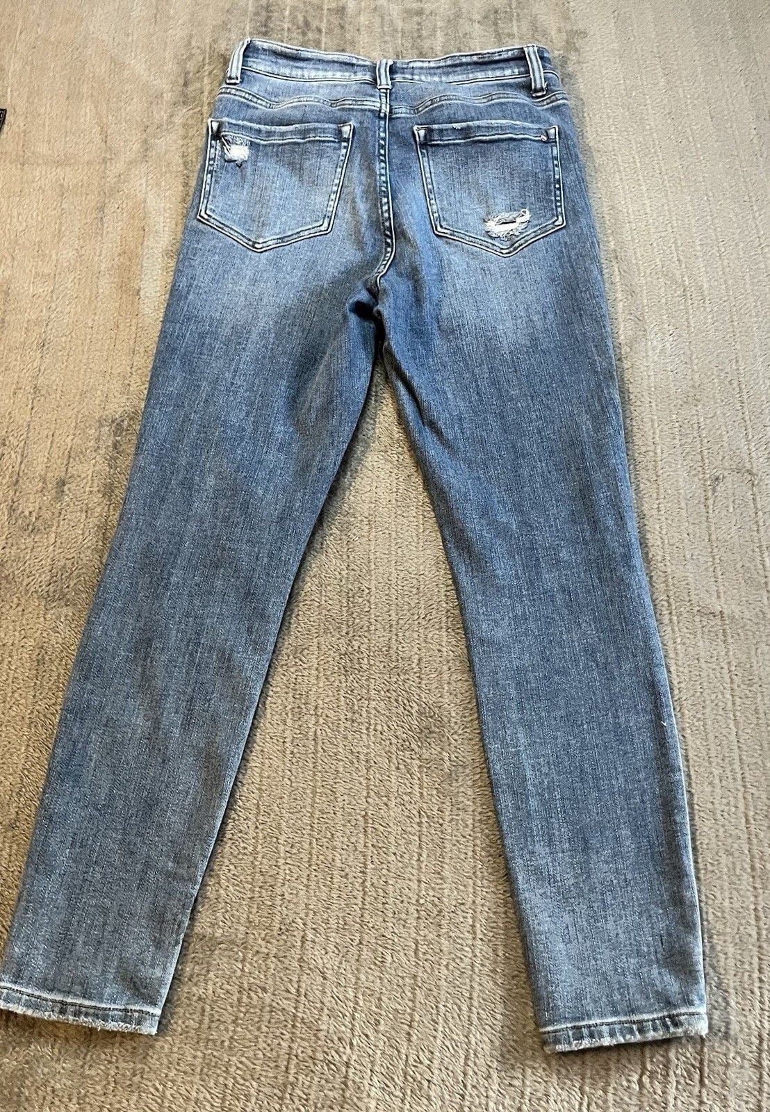 Women’s Mica Denim Light Blue Ripped Distressed High Rise Stylish Size 28 9