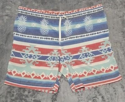 VTG Chubbies Pineapple Multicolored Rad Dad Retro-style Swimwear Trunks Sz M 2