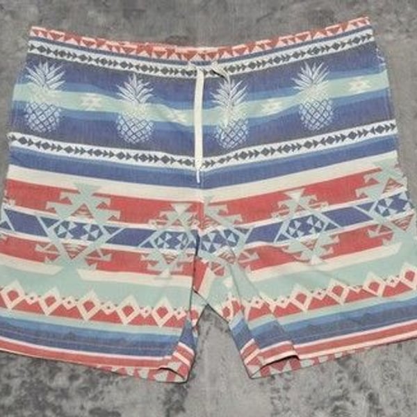 VTG Chubbies Pineapple Multicolored Rad Dad Retro-style Swimwear Trunks Sz M