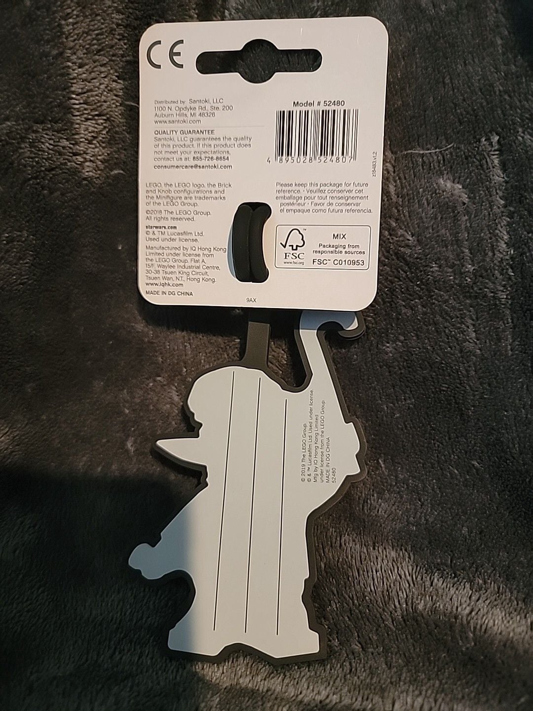 New LEGO Star Wars Christmas Holiday Yoda Luggage Bag Tag 4