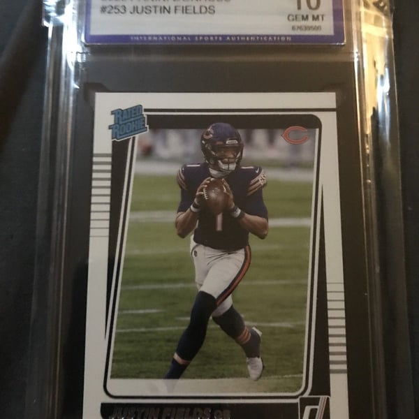 2020 ERROR PANINI DONRUSS #253 JUSTIN FIELDS RC ROOKIE GEM MINT ISA 10