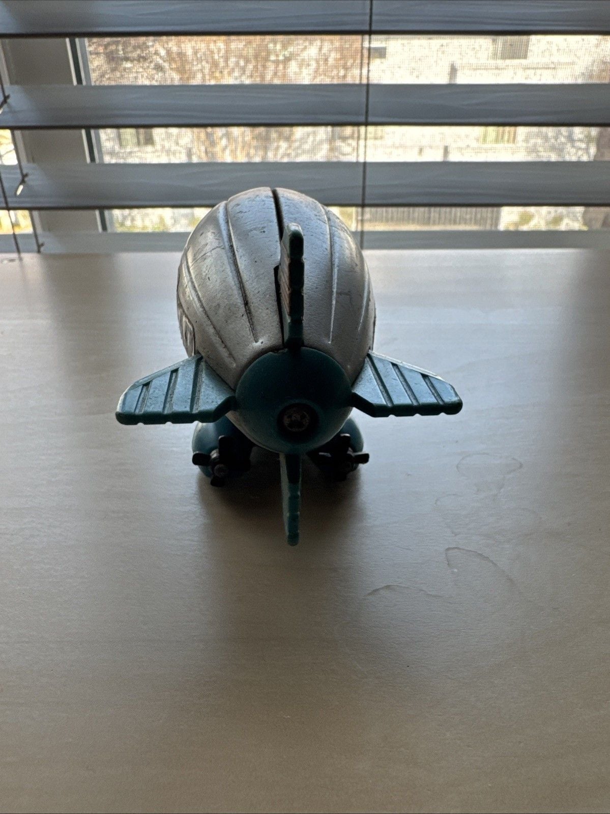 Vintage Buddy L Goodyear Blimp Silver & Blue, Made In Japan 5
