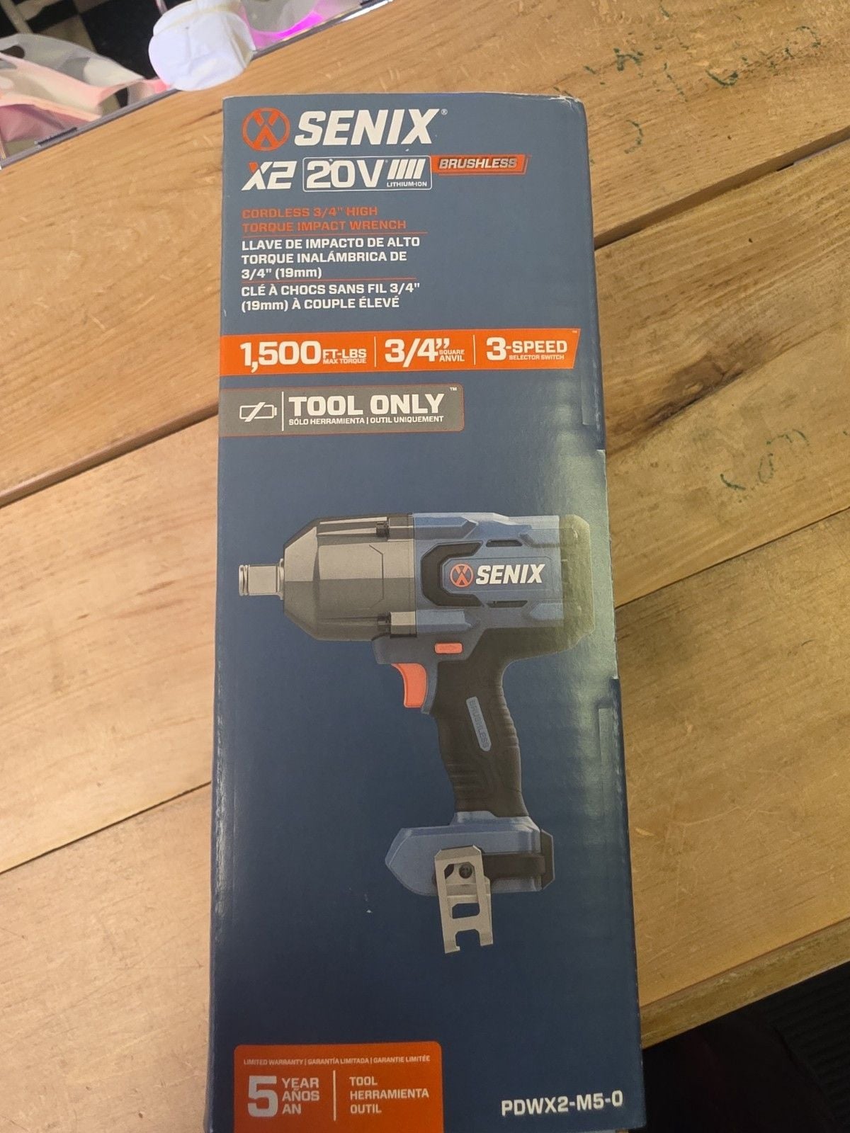 Senix PDWX2-M5-0 20V Max* Brushless 3/4" Cordless Impact Wrench (Tool Only) New 3