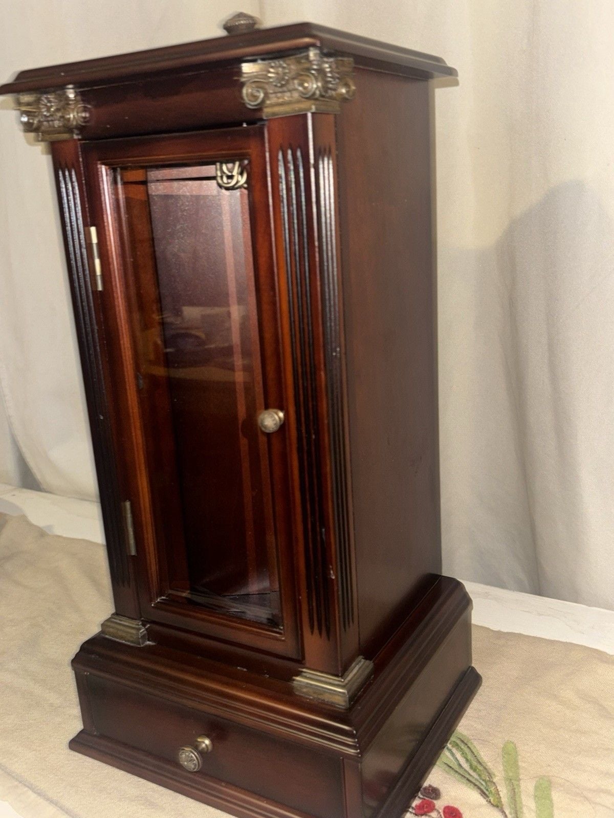 Vintage Bombay Company Rotating Jewelry Box Chest Case Organizer Necklace 18" 5