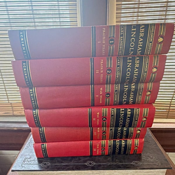 Carl Sandburg Abraham Lincoln Sangamon Edition Vol 1-6 HC Scribner 1926 Illus