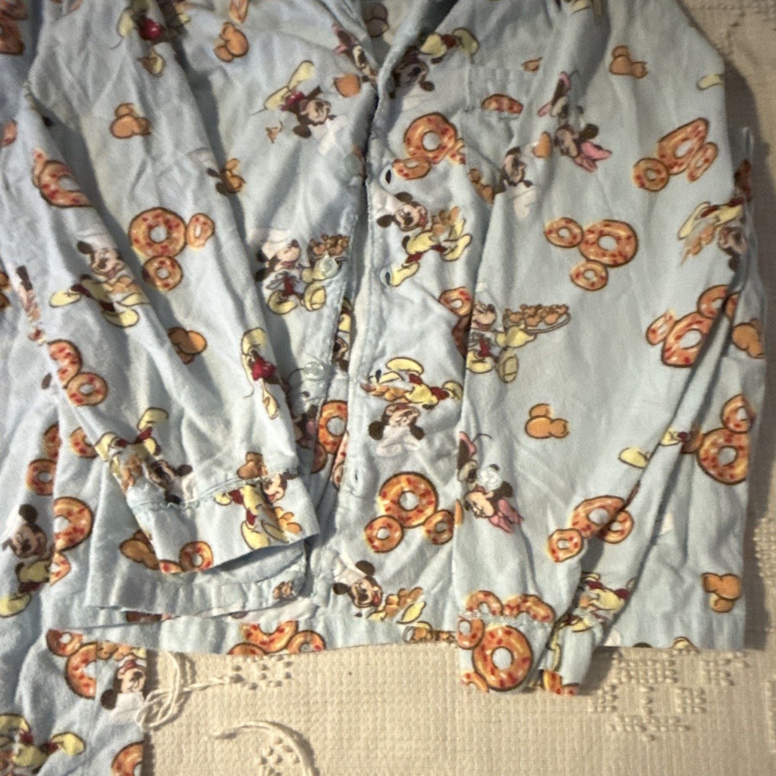 Disney Store Mickey Mouse 2-Piece Flannel Pajama Set Long Sleeve Pockets M 6