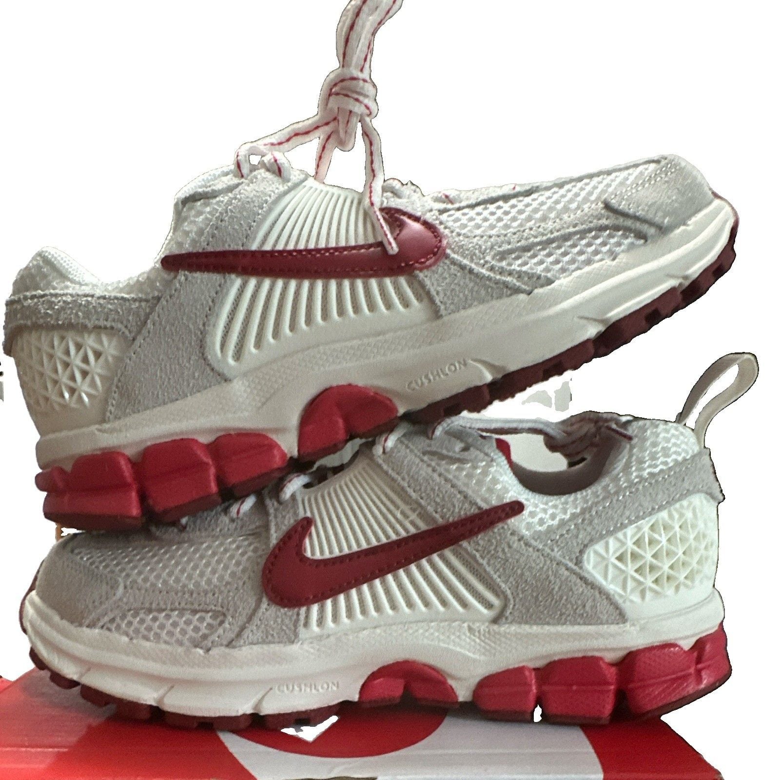Nike Vomero 5 SE (GS) White/Red Low Top Mesh Sneakers Kids US 3.5 IB5727-100 7