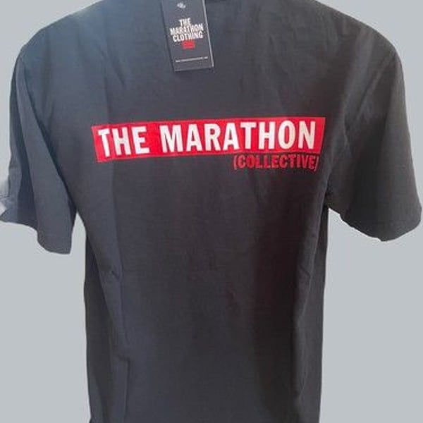 The Marathon Clothing Men's T-Shirt Small Black Logo Spellout Short Sleeve Tee