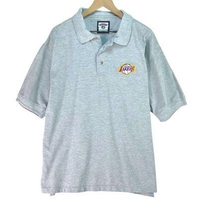 VTG Lee Casual Collection LA Lakers Basketball Polo Shirt Gray Mens XL Athletic 2