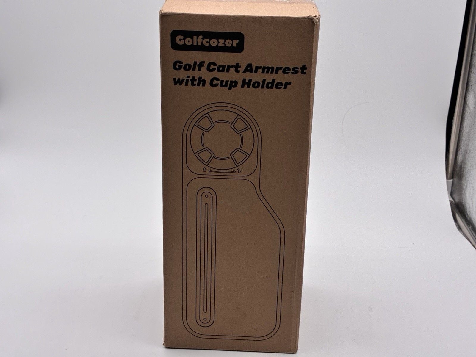 Golfcozer Golf Cart Armrest w/ Removable Cup Holder Universal NEW IN BOX 1