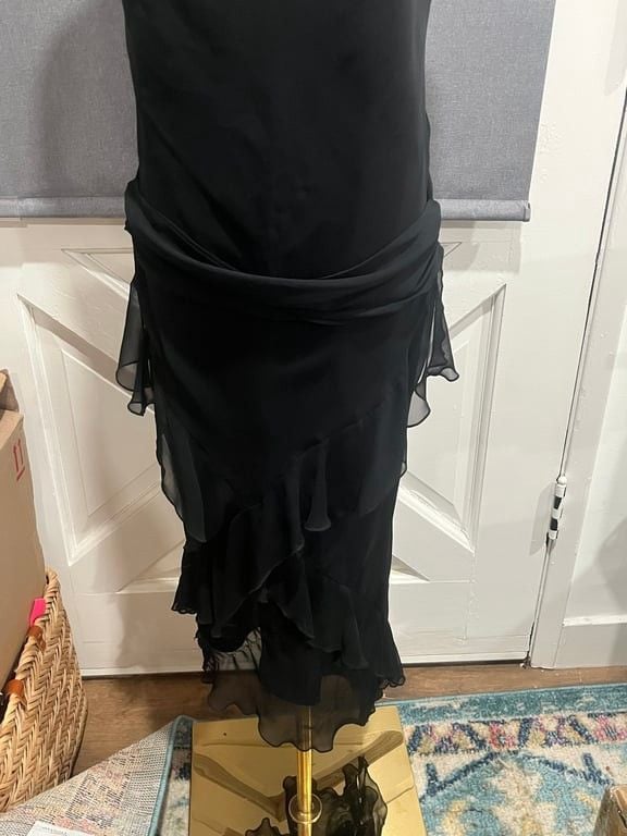 Black Halter Dress - Size Small 3