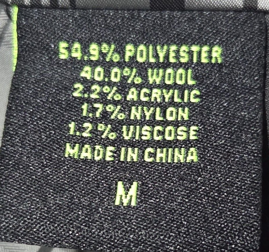 Monster Energy Men’s Black Solid Flannel Button-Up Logo Pockets Long Sleeve M 5