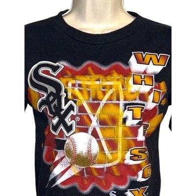 Bull Frog Chicago White Sox Set Mens XS/S Vintage 1995 MLB T-Shirt Shorts Black 2