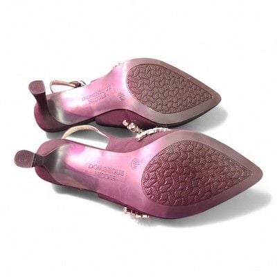 Dominique Nicole “Naima” Rhinestone Slingbacks – Size 6.5M – Show-Stopping Glam 7