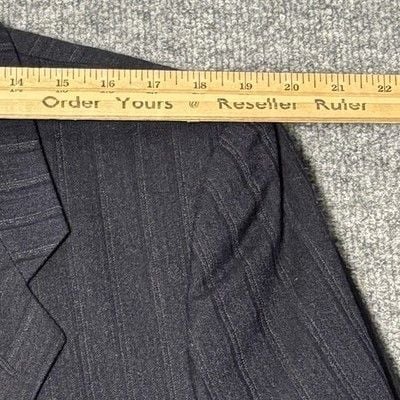 Emanuel Ungaro Uomo Mens Suit 42L Navy Pinstripe Wool Italy Saks Fifth Avenue 19