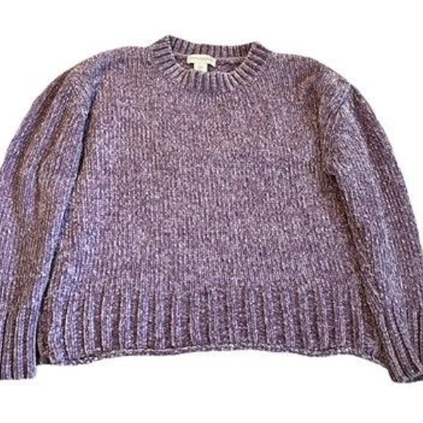 Cynthia Rowley Women's Sweater Lavender Crew Long Sleeve