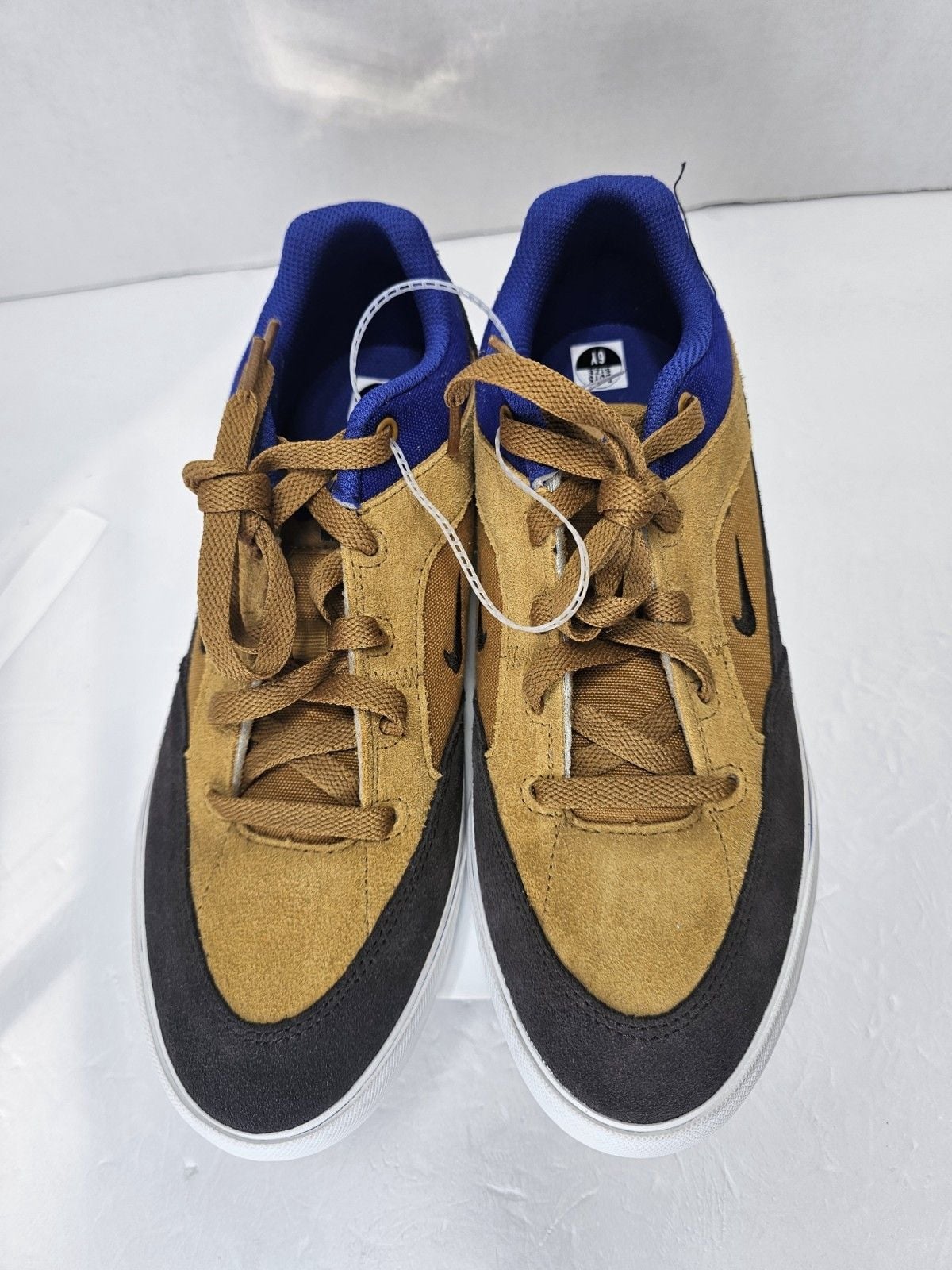 Nike SB Malor HF1205-700 Brown Blue Suede Skate Shoes Youth Size 6Y New 6