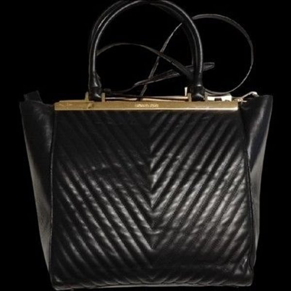 Michael Kors Black Quilted Leather Handbag