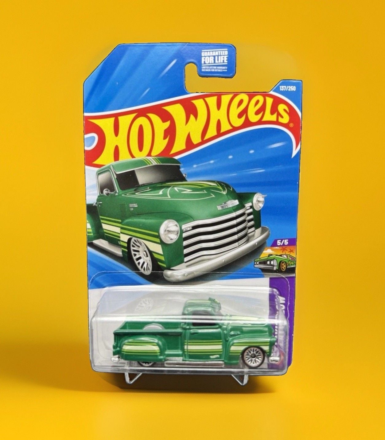 NEW 2026 Hot Wheels La Troca Green Chevy Pickup Layin’ Low 5/5 #137/250 1:64 NIP 1