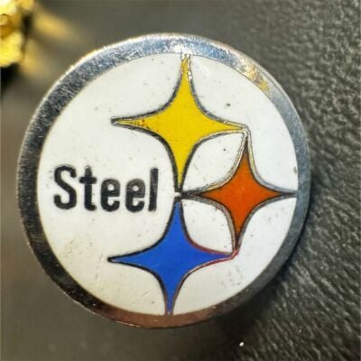 Vintage Pittsburgh Steelers Steelmark Logo Cufflinks Men's Wedding 4