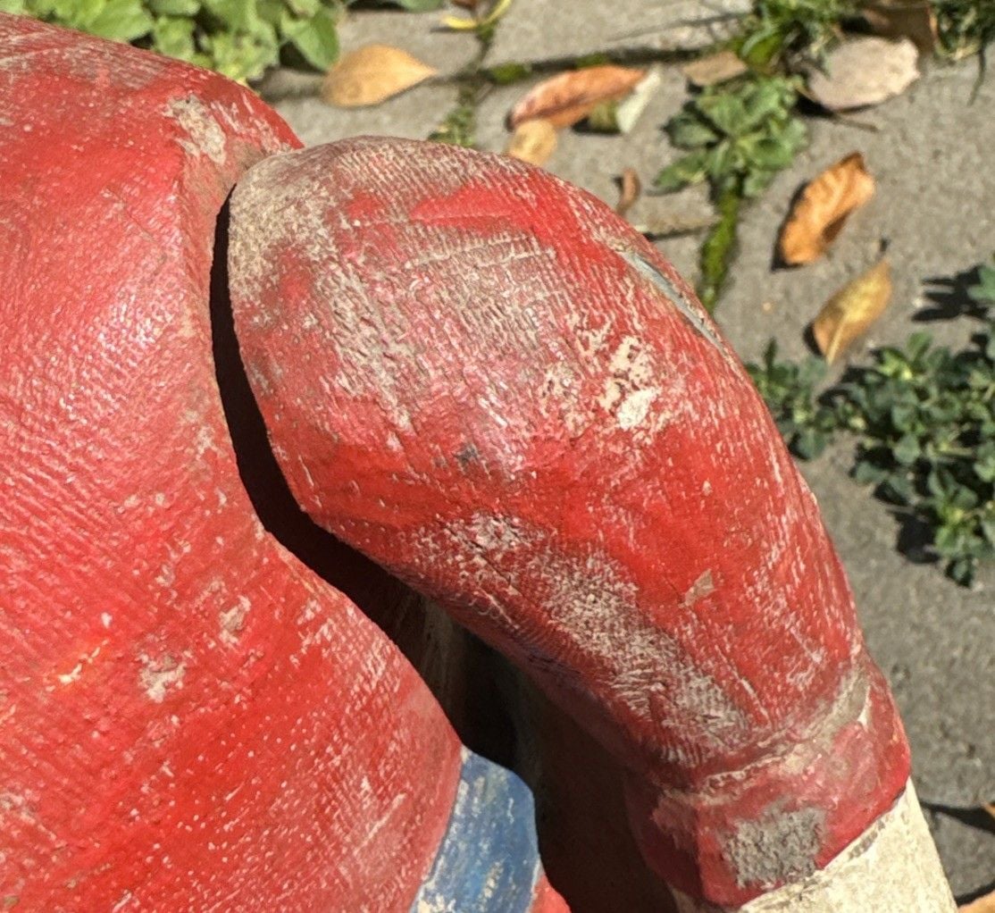 Antique Carved Wood Mechanical Folk Art Figure Rice Winnower Asian Art 15