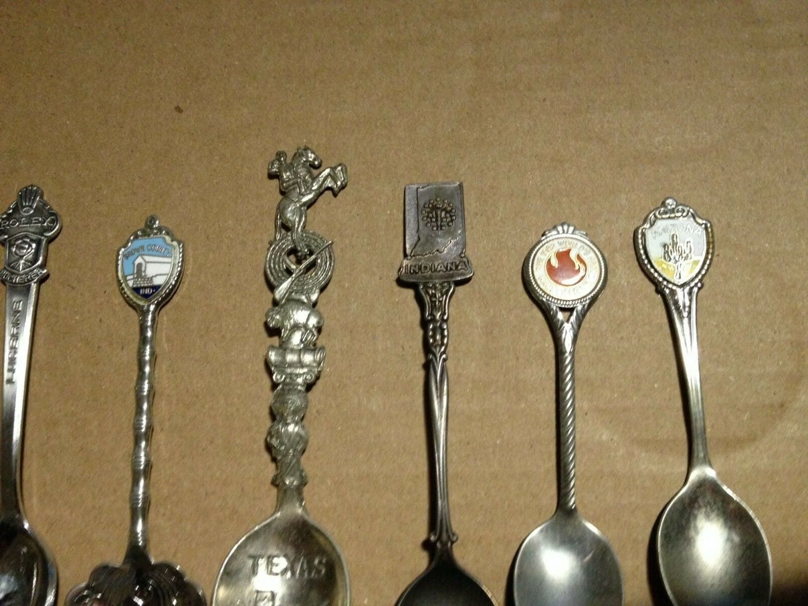 10 Assorted Souvenir Spoon Collection including Silver Plated "FREE SHIPPING" 2