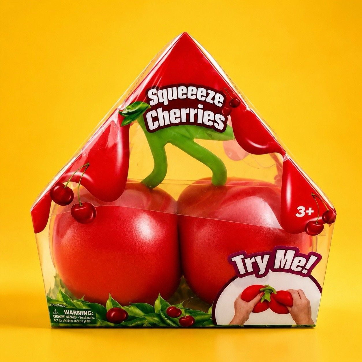 Sunny Days Squeeezy Cherries Viral Squish Squishy Jumbo Fidget Toy Red Cherry! 2