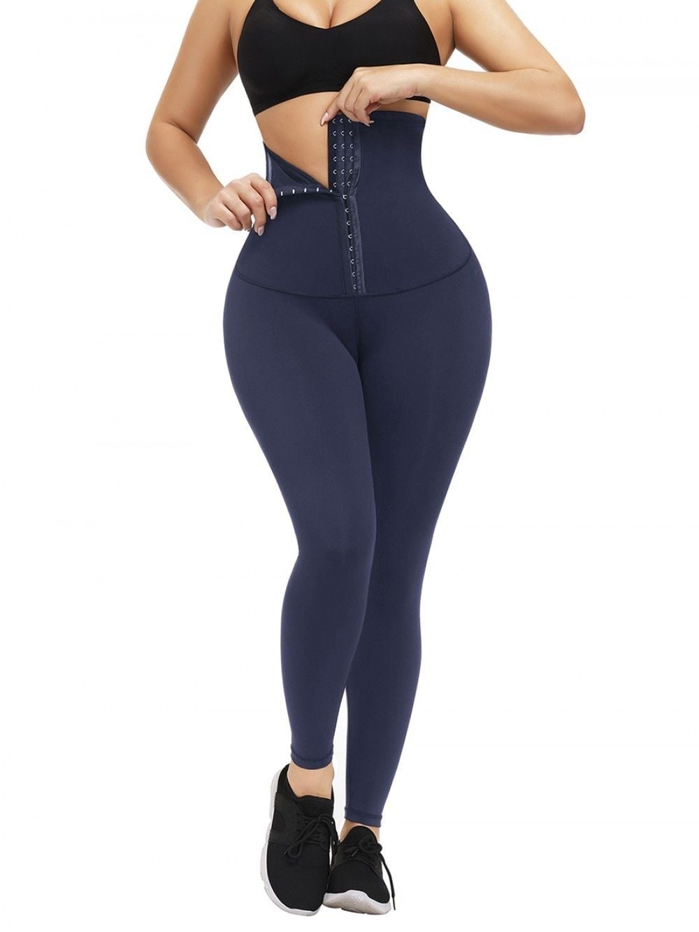 3 Rows Hooks Waist Trainer Leggings Flatten Tummy 2