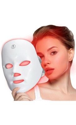 White Multicolor LED Light Therapy At Home Facial Mask Treatment -Open Box 1